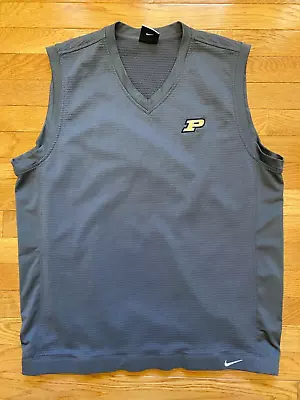 Nike Purdue Boilermakers Vest Fleece Gray Jacket Mens Size Large Sleeveless • $29.99