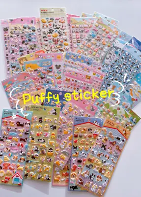 Puffy Cute Animal Sticker Fluffy Kawaii Sticker Style Stationary For Kid • £1.98