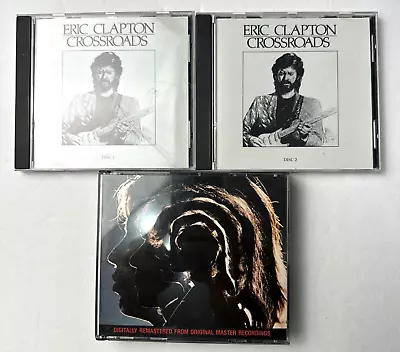 Lot Of 3 Eric Clapton Crossroads Disc 1 & 2 Rolling Stones Hot Rocks 70's Rock • $7.50