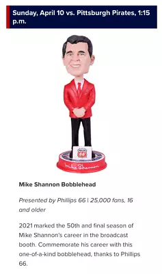 MLB STL St Louis SGA Cardinals Mike Shannon Bobblehead • $29.99