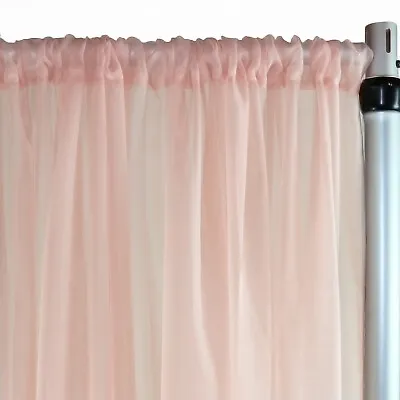 8 Ft. X 116 In. Voile Sheer Drape Bridal Curtain Backdrops For Wedding&Events • £27.74