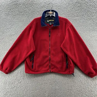 VTG Eddie Bauer Jacket Mens Large Red Ebtek Fleece Retro Full Zip USA • $49.90