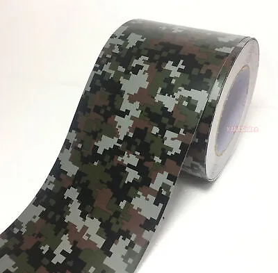 Decors House Car Digital Black Camouflage Camo Strips Vinyl Wrap Film Sticker AX • $7.11