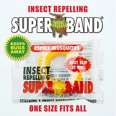 PACK OF 2  Superband Insect Repellent Bracelet Wristband **FREE SHIP** Pack Of 2 • $4.99