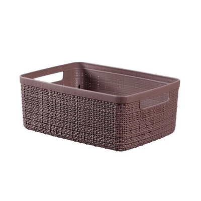 £6 • Buy Medium Jute Like Plastic Baskets (Peppercorn Colour) 100% Recycled Material