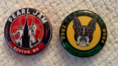 $14 • Buy Pearl Jam Buttons 2018 Fenway Park & Boston Terrier Event Pin Red Sox Vedder