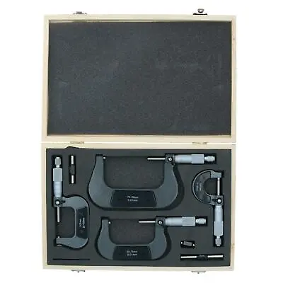4pc Micrometer External Adjustable Metric Micrometer Carbide Anvils 0 - 100mm • £47.35