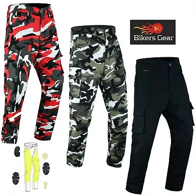 £53.11 • Buy Bikers Gear UK Mens Motorbike Motorcycle Cargo Trousers Pant Lined With Kevlar 
