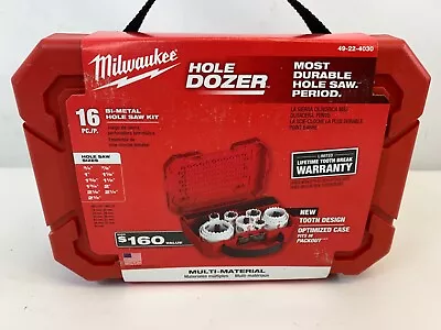 NEW Milwaukee 49-22-4030 General-Purpose Hole Saw Set Of 16 Pieces NEW • $45