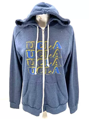 NEW UCLA Bruins Alternative Washed Blue LS Hooded Full Zip Jacket Women's L • $33.99