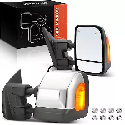 2pcs Left & Right Chrome Power Heated Towing Mirror For Nissan Titan 2017-2022 • $299.99