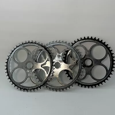 Vintage Schwinn Chrome Sprocket LOT 46t Cloverleaf Chainring Sprocket 60s A07 • $31.99