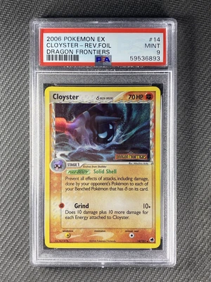 $22.87 • Buy Pokemon Card PSA 9 Mint Cloyster Dragon Frontiers 2006 Reverse Holo 14/101