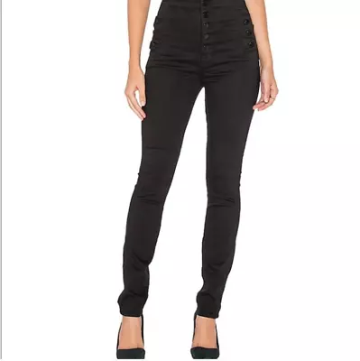 J Brand Natasha Sky High Skinny Jeans In Seriously Black Size 26 Inseam 30.5  • $79.97