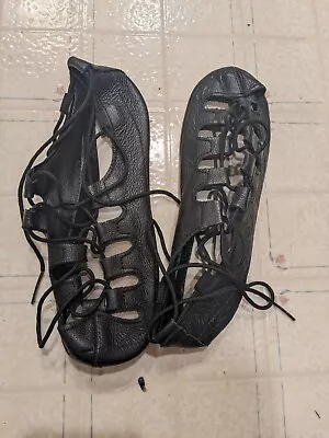 Rutherford Irish Dance Ghillies Adult Size 6 - Black - Suede Sole - Gently Used • $20