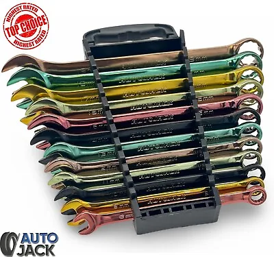 Metric Combination Spanner Set 8 - 19mm Colour Coded Mirror Finish By Autojack • $25.25