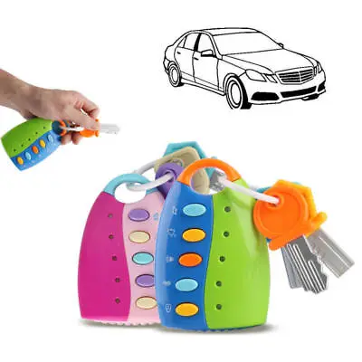 Musical Smart Remote Fake Car Toy Keys With Sound And Lights Educational Key Toy • £9.60