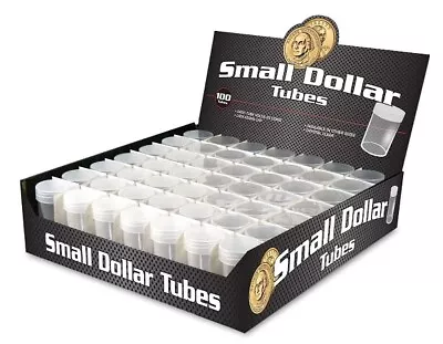 100 BCW Small Dollar Size Coin Tubes Storage Wholesale Dealer W/ Screw Caps NEW • $58.90