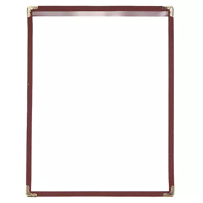 6pcs 8.5x14 Inch Restaurant Menu Covers 1 Page 2 View Menus Folder Book Wine Red • $26.69