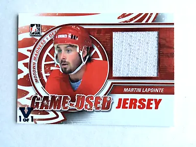 Martin Lapointe 2012-13 ITG Motown Madness Game Used Jersey #M11 Final Vault /1 • $9.99