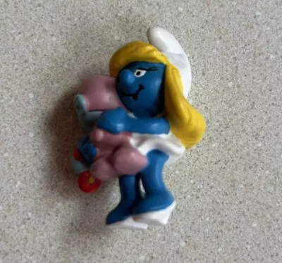 Schleich Vintage Smurfette & Baby Smurf Smurf PVC Figurine RARE 20192 20825 • $15.99