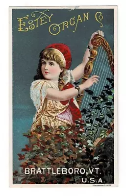 Estey Organ Co. Brattleboro VT Victorian Trade Card • $12