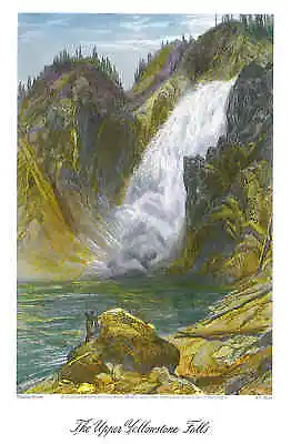 UPPER FALLS YELLOWSTONE By Thomas Moran 1873 Wyoming Reproduction  • $4.99