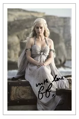 Emilia Clarke Signed Photo Print Autograph Game Of Thrones Daenerys • £3.49