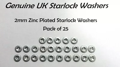 Starlock Washers Star Nut Metal Grab Grip Speed Retaining Fastener Clips 25x2mm • £3.60