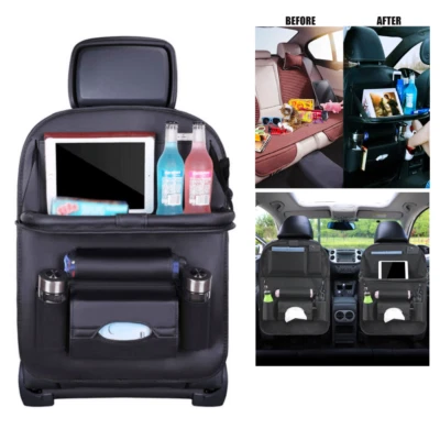 £13.89 • Buy Car Foldable Table Tray Back Seat Hanger Holder Bag Travel Storage Organiser Kit