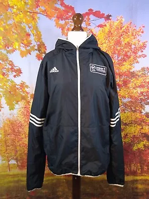 London Marathon Black Adidas Climaproof Stewardprint Jacket UK Men's Size Medium • £22