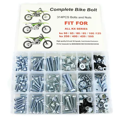 Fit For Kawasaki KX Bolt Kit 100 125 250 Plastics Frame Exhaust Fasteners Bolts • $38.93