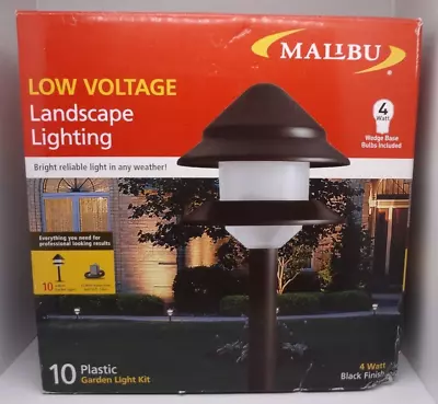 10 Malibu 2-Tier 4W Low Voltage Landscape Garden Lights Kit W/Transformer Wire • $119.99