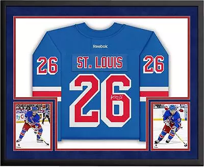 Martin St. Louis New York Rangers Deluxe Framed Autographed Blue Reebok Jersey • $674.99