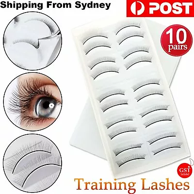 $6.99 • Buy 10 Pairs Self-Adhesive Training False Eyelash Extensions Practice Lashes Strip