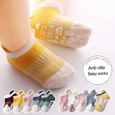 Anti-Slip Baby Boy Girl Toddler Grips Floor Safety Walking Socks 6-18 Months • £3.99