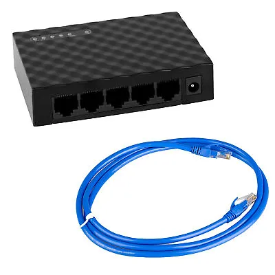 Network Switch 5 Port RJ45 1000Mbps Gigabit Ethernet LAN Access Control CAT 6 • $24.06