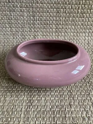 Vintage Haeger Pottery Oblong Mauve Purple Vase Planter #4331 Paper Label 1984 • $16