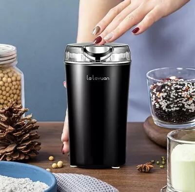 Modern Electric Whole Coffee Bean Grinder Nut Spice Blender Espresso 200W Black • £14.99