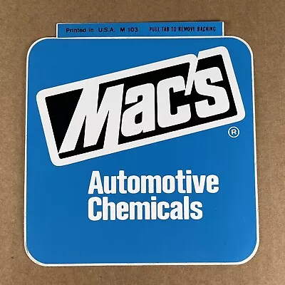 Mac’s Automotive Chemicals Sticker New Blue 5” Square Free Shipping • $9.95