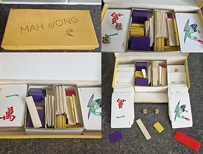 Lovely Unusual Vintage Mah Jong Set In Original Box Circa 1930-50s!  Bakelite • £49.99