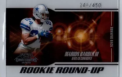 2005 Playoff Contenders Rookie Runners Up RU-43 Marion Barber /450 - NM-MT • $3.99
