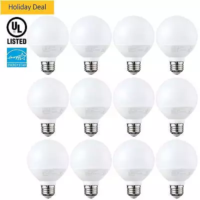 12-Pack Vanity Light Bulbs G25 Globe LED Dimmable Bulb 6W(40W Eqv.)  • $38.68