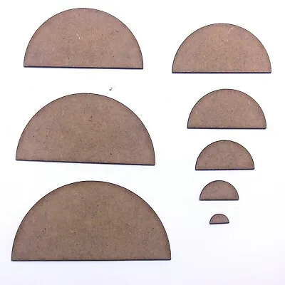 Semicircle Shape Various Sizes 2mm MDF Wood. Half Circle Semi Circle • £2.44