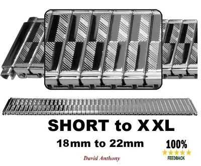 EXPANDING WATCH BRACELET SHORT LONGXL & XX-LONG Stainless Steel SQUEEZE ENDS • £8.95