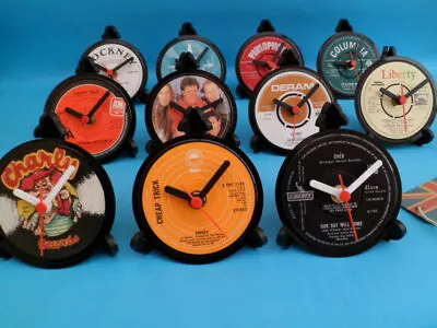 £20.85 • Buy Upcycled Vinyl Record DESK CLOCKS Each Made From An Actual Vinyl Record LIST C