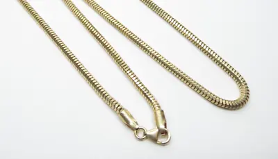 14ct Gold Snake Chain Yellow Gold Hallmarked 9.9 Grams 18'' Gift Box • £598