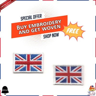 £2.10 • Buy Iron Sew On GB British UK Union Jack National Flag Patch Embroidered Badge