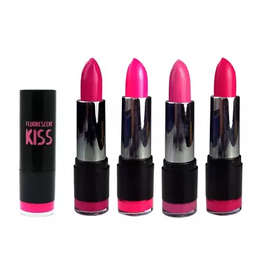 W7 Fluorescent Kiss Lipstick Hot Pink Summer Holiday Shades • £4.95