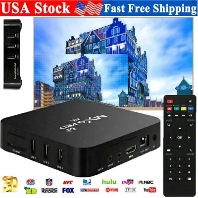 MXQ Pro 4K Ultra HD 64Bit WIFI Android 10.0 Quad Core Smart TV Box Media Player • $17.95